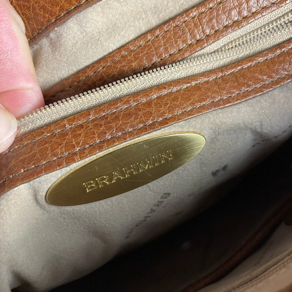 Brahmin Brown Leather WOMENS messenger SHOULDERBAG - Picture 7 of 10